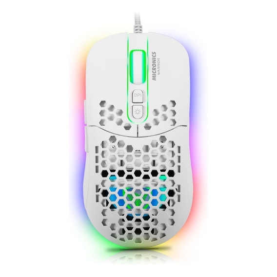 Warrior  Mic Gm827w Mouse Gamer Usb Rgb 7b 7200dpi Micronics