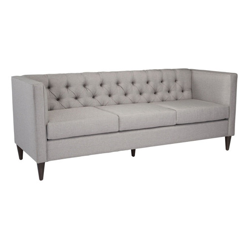 Sofa Modelo Grant - Gris Diseño De La Tela Liso