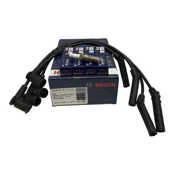 Juego Cables Bujia + Bujias Bosch Ecosport 1.6 8v Rocam