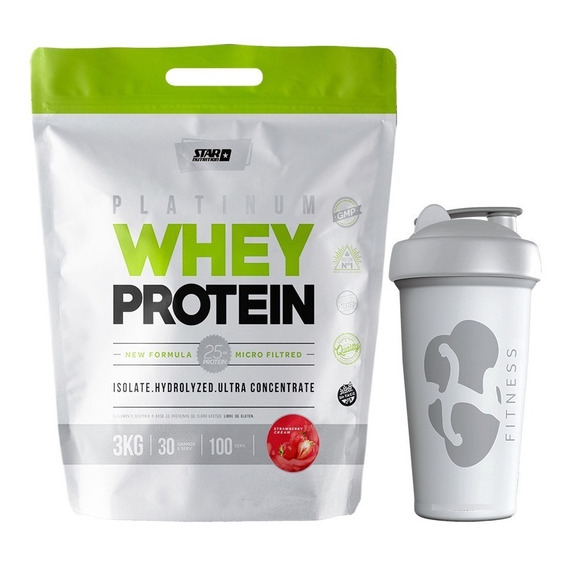Whey Protein 3 Kg + Vaso Star Nutrition Masa Muscular
