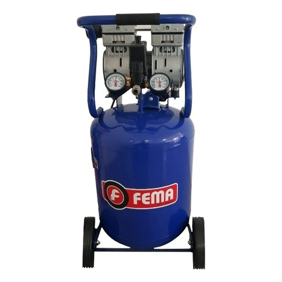 Compresor Aire Vertical Fema 1 Hp 50l Carter Seco Silencioso