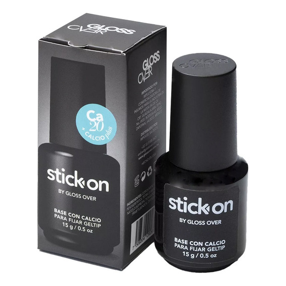 Stick On Base Con Calcio Para Pegar Geltip Gloss Over