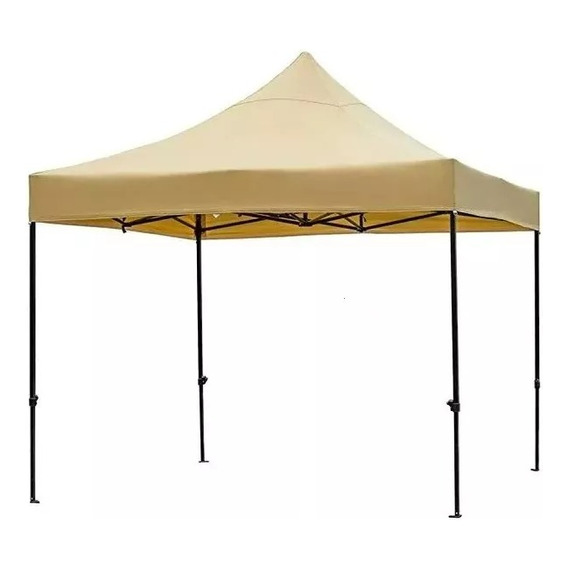  Toldo Plegable Beige 3x3 Reforzado Filtro Uv Impermeable