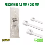 Precinto Plastico Prensacable 4,8 X 200 Mm X 100 Unidades