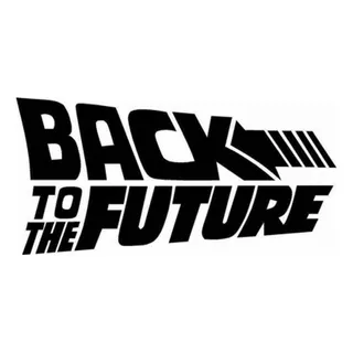 1 Pz Vinil Adhesivo   Back To The Future  19x6cm Negro 