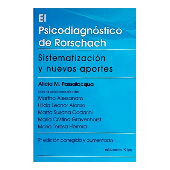 Libro - El Psicodiagnostico De Rorschach - Alicia M. Passala