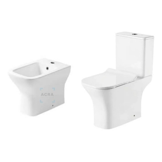 Juego/combo Baño Inodoro Y Bidet Zoe Golf Acra