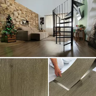 Piso Régua Autocolante Vinilico Adesivo 2mm - Caixa 10m²