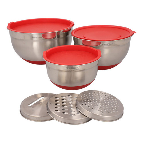 Kit 3 Tazon Bowl Ensaladera De Acero Inoxidable Kochstelle