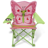 Silla Infantil Plegable Exteriores Portátil Mariposa Niña :)