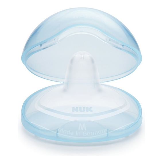 2 Pezoneras De Silicona Nuk Con Caja Protectora Talle M Y L Talle M - Medium 20mm