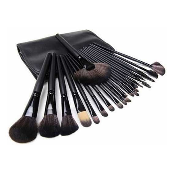 Brochas Maquillaje Set 24 Piezas Con Estuche Profesional Kit