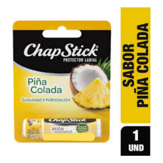 Chapstick Piña Colada X4g Acabado Brillante Color Amarillo