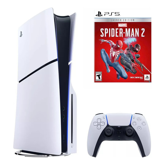 Playstation 5 Slim Lectora + Juego Fisico Spider-man 2 