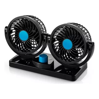 Ventilador Doble Para Carro Interior Usb 360° 2 Velocidades