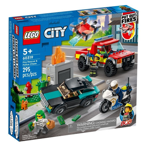 Lego® City- Rescate De Bomberos Y Persecución Policial 60319 Cantidad de piezas 295