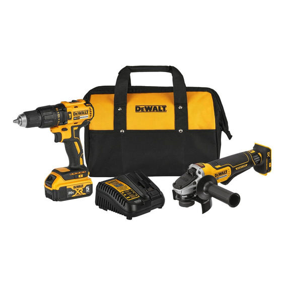 Taladro Percutor 340w + Esmeril Angular Dewalt Dck248p1-b2