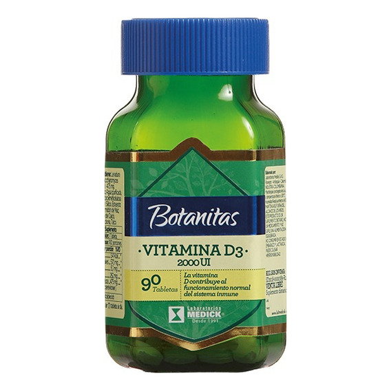 Vitamina D3 2000 Ui X90tabletas - Unidad a $202