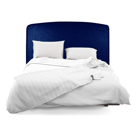 Cabecera King Size Hawai Moderna Estilo Minimalista, Atlas Color Azul Oscuro