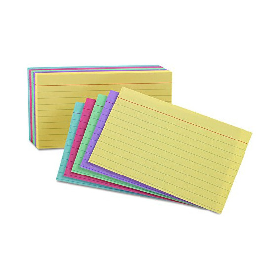 Tarjetas De Índice Oxford De 5 X 8 Pulgadas, Surtidas, Surti