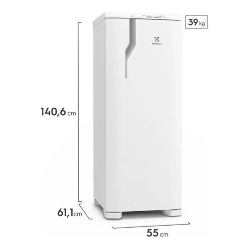 Heladera Refrigerador Electrolux Frio Humedo Re32 240 Litros Color Blanco