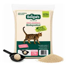 Areia Higiênica Biodegradável Gato Mandioca Mista 2kg