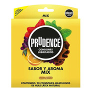 Condones De Látex Prudence Mix Sabor Y Aroma 20 Condones