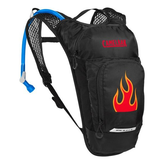 Mochila Camelbak Mini M.u.l.e 1,5l- Negro/flamas