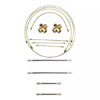 2 Cano 4200mm + 4 Canos 200mm + 2 Conexão T + 4 Flexível M10