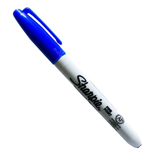 Marcador Sharpie Permanente Punta Fina V/colores Indeleble Color Azul