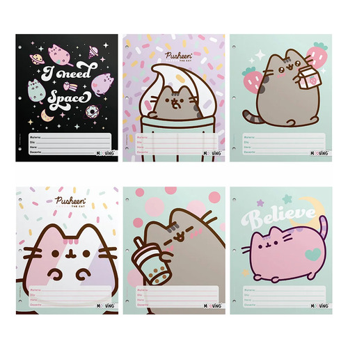 Separador De Materia Escolar Mooving 6 Hojas Pusheen