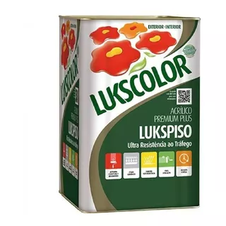 Tinta Piso Lukspiso Lata 18 L Cores Base Agua Suave Perfume