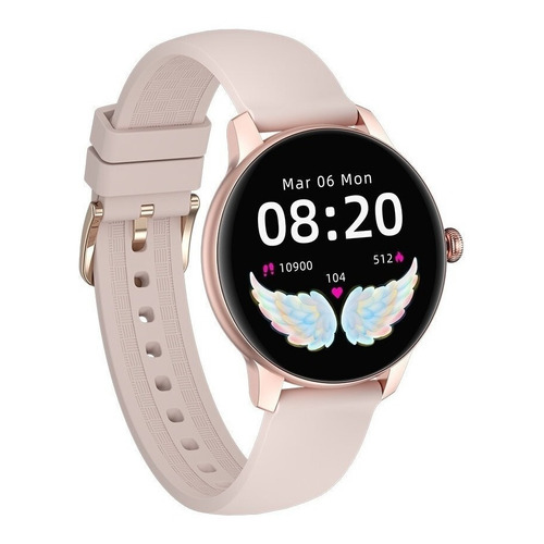 Smartwatch Imilab W11L 1.09" caja de  aleación de aluminio  rosa, malla  rosa de  silicona