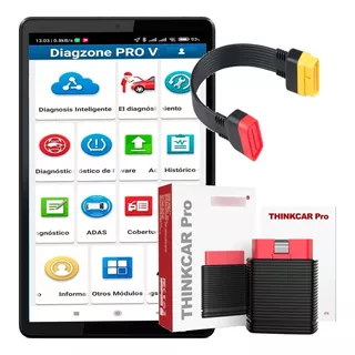 Escáner Automotriz Diagzone Pro Plus + Tablet 8 + Alargador