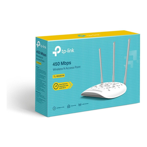 Acces Point Inalámbrico N 450mbps N 3 Antenas Tplink Color Blanco