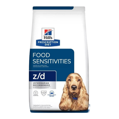 Alimento Hill's Prescription Diet Skin/Food Sensitivities z/d para perro de raza pequeña, mediana y grande sabor mix en bolsa de 17.6lb