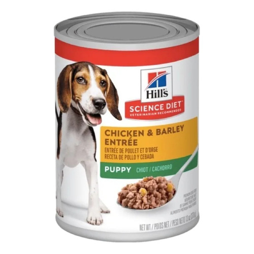 Alimento Hill's Science Diet para perro cachorro de sabor pollo en lata de 370g