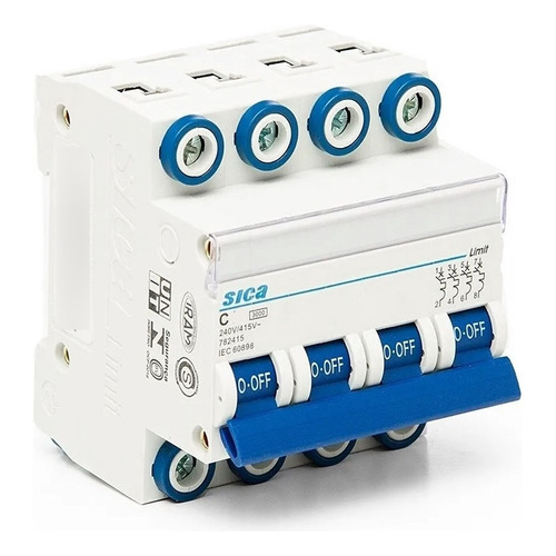 Llave Termica Termomagnetica Tetrapolar 4 X 40 Amp Sica 4x40 Color Blanco