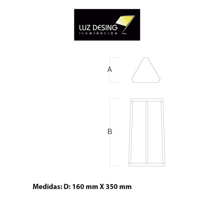 Aplique Exterior Bolarda Vk-triong Aluminio Terra 35cm Vk