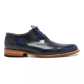 Zapatos Para Hombre Cuero Color Azul - Modelo Córcega