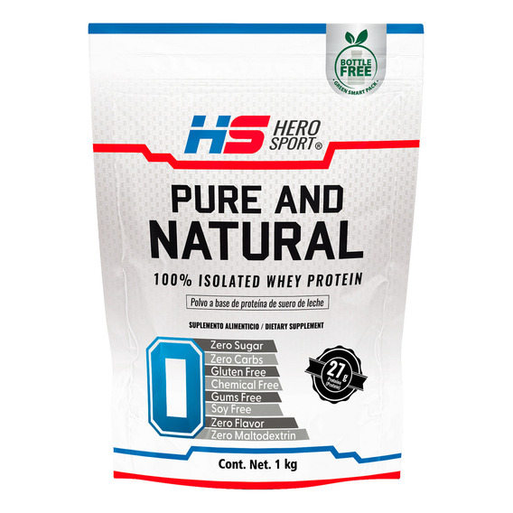 Hero Sport Proteina Pure And Natural 1 Kg 27gr De Proteína Sabor TE CHAI