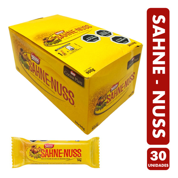 Chocolates Sahne Nuss De 30g - Individual (caja Con 30 Uni)