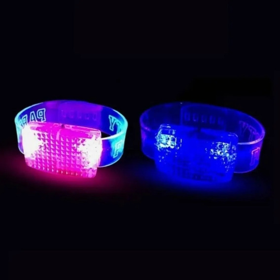 Combo Pulsera Audioritmica Con Luz Led Musica X 48 Unidades