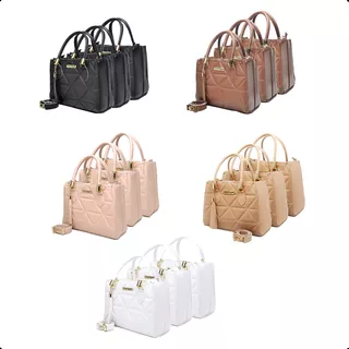 Kit 15 Bolsa Feminina Revenda Transversal Média Lorena Dubai