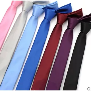 Corbatas Caballero Slim Delgadas Varios Colores