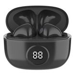 Fone De Ouvido In-ear Sem Fio Bluetooth Visor Led Wb Mini Io Cor Preto