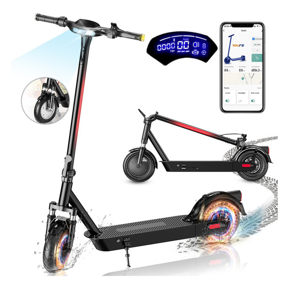 Scooter Eléctrico Patin Plegable 25km/h 500w 10''lcd Con App