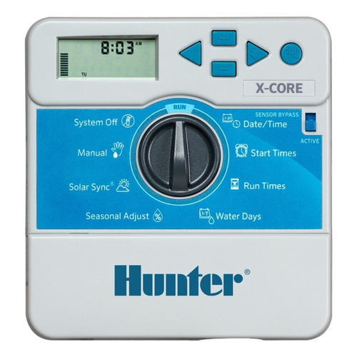 Programador Controlador Riego Hunter Xcore 2 Estaciones Color Gris