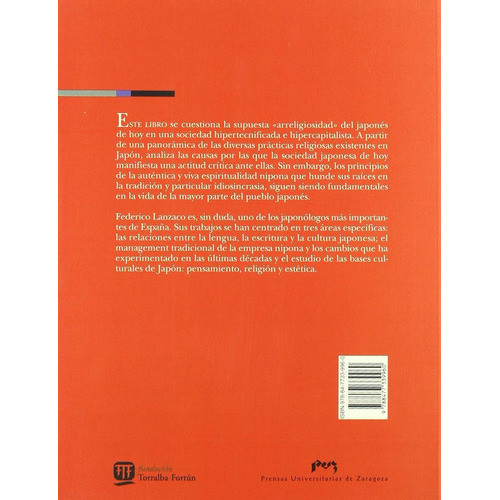 Religión Y Espiritualidad, De Federico Lanzaco Salafranca., Vol. 0. Editorial Prensas De La Universidad De Zaragoza, Tapa Blanda En Español, 2008