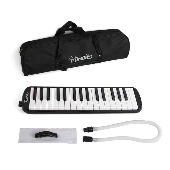 Flauta Melodica Con Funda 32 Notas A Piano Ramallo Negra